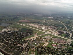 An aerial view of Offutt AFB during 2007.