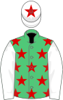Emerald Green, Red stars, White sleeves, White cap, Red star