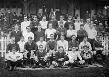 1906 joint team photo of Oxford University RFC and the South African national rugby union team