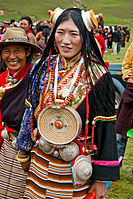 Young woman wearing a chuba