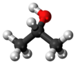 Ball-and-stick model of isopropyl alcohol