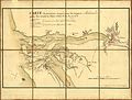 A French military map prepared for the Marquis de Lafayette showing American troop positions on August 30, 1778, after the Battle of Rhode Island