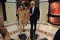 Secretary Kerry bids farewell to Egyptian Minister of Defense General Abdel Fattah el-Sisi, who was the Commander-in-Chief of the Egyptian Armed Forces.