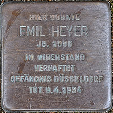 Stolperstein für Emil Heyer