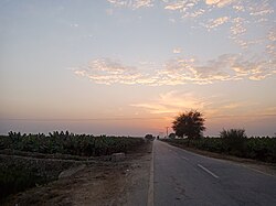Sunset on Nawabshah-Sarhari road