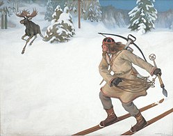 The Ski Hunt of the Moose of Hiisi, Väinö Hämäläinen [fi], 1902