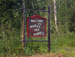 Manley Hot Springs welcome sign