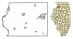 Location of Tampico in Whiteside County, Illinois