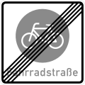 Zeichen 244.2 Ende der Fahrradstraße