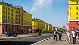Hauptstraße Lenin-Prospekt, Entwicklungskomplex der Innenstadt von Norilsk (2016)