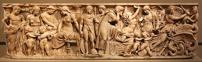 Medeas Taten in Korinth auf einem römischen Sarkophag