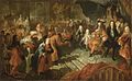 Ludwig XIV. empfängt den persischen Botschafter in Versailles am 19. Februar 1715