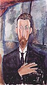Amedeo Modigliani, Paul Alexandre devant un vitrage
