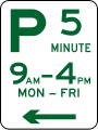 (R5-13) Parking Permitted: 5 Minutes