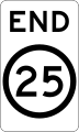 (R4-12) End of 25 km/h Speed Limit