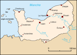 Normandy's historical[when?] borders in the northwest of France and the Channel Islands