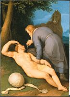 The Good Samaritan (1627) (oil on panel)