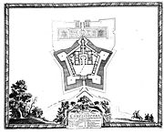 Plan of the castle from around 1655