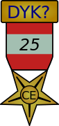 The 25 DYK Creation and Expansion Medal, awarded by Theleekycauldron [20], December 2021