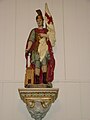 Statue of Saint Florian, located above the altar at Saint Florian Catholic Church in Ino, Wisconsin, United States