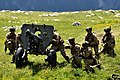 Italian mountain artillery troops with a Mod 56 in the Dolomites in 2019