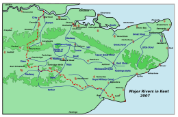 Map of the rivers of Kent