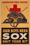 Our boys need sox - knit your bit, US, 1917-1918
