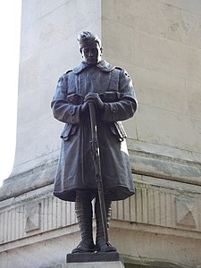 statue wearing Royal Flying Corps uniform