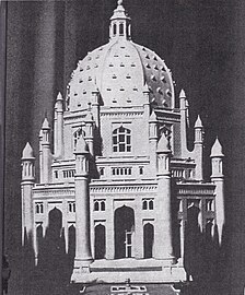 Model of proposed House of Worship on Mount Carmel