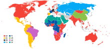 A map of the world showing how English Wikipedia is read not only in the core Anglosphere countries, but in post-colonial countries like Pakistan and Kenya.
