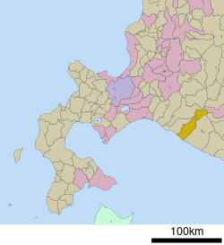 Location of Niikappu in Hokkaido (Hidaka Subprefecture)
