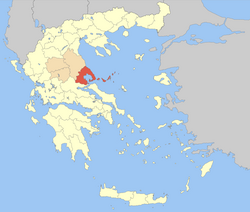 Location of Magnesia Prefecture in Greece