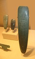 Three celts, Olmec ritual objects