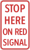 Stop here on red signal