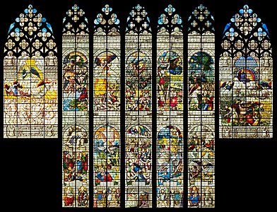 The Renaissance windows of the apse (1556–1559; triple-click images for full view)