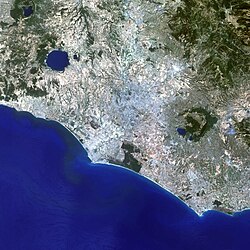 Satellite picture of the Rome metropolitan area