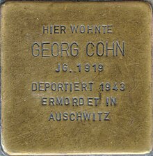 Stolperstein für Georg Cohn