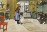 The kitchen, watercolor, c. 1898