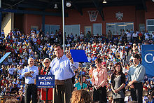 Ridge at McCain Palin rally