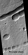 Tyrrhena Patera, as seen by HiRISE and suggested by Ehsan Sanaei's high school astronomy club in Yazd, Iran. Click on image to see excellent view of pit crater chains and concentric features around a volcano.