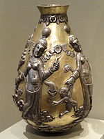 Vases with dancing beauties, c. 300–500