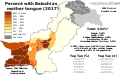 Percent speaking Balochi natively