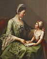 In 1773, aged 6, with her mother. Painted by Antonio de Bittio