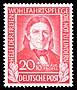 Briefmarke des Jahrgangs 1949 der Deutschen Post