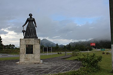 Statue of Empress Teresa Cristina of Brazil. It was dedicated in 2005.