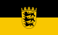 Baden-Württemberg (Landesdienstflagge mit kleinem Wappen)