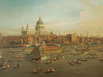 Canaletto: The River Thames with St. Paul's Cathedral on Lord Mayor's Day (1746; Lobkowicz Collections, Prague)