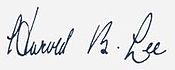 Signature of Harold B. Lee