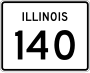 Illinois Route 140 marker