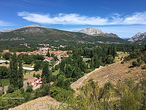 View from the viewpoint at La Vecilla